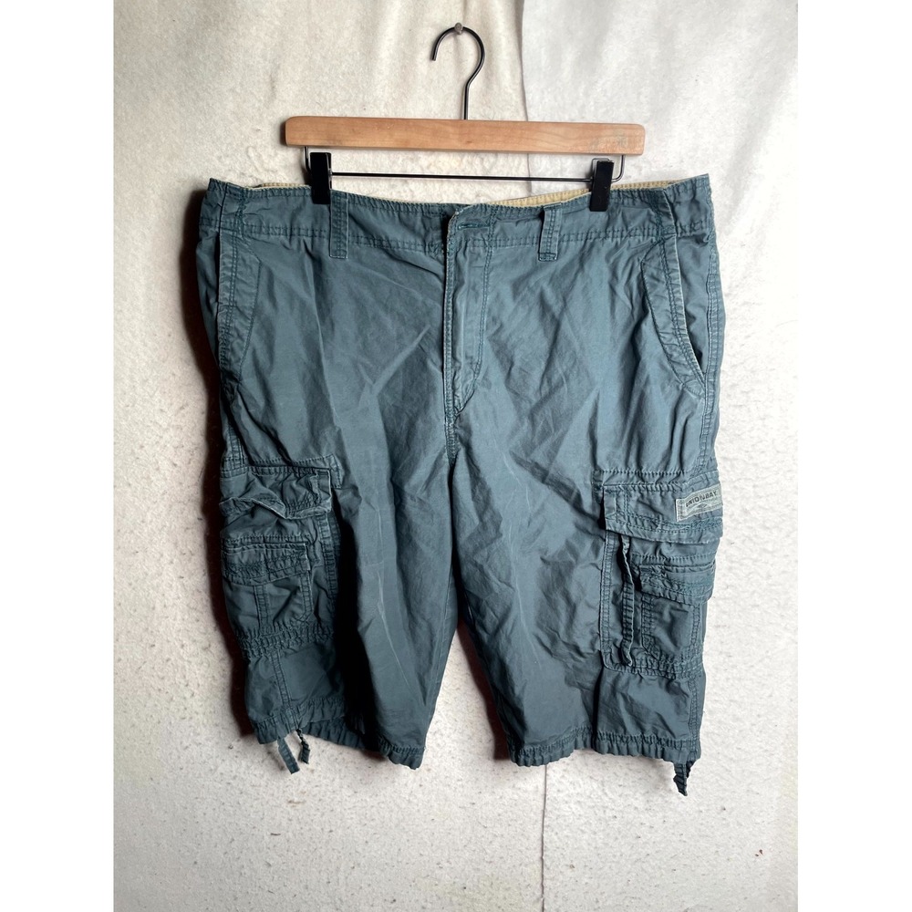 Unionbay Cargo Shorts Mens 38 Blue Cotton Genuine Sportswear Outdoor High Rise